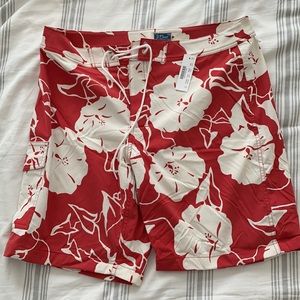 J. Crew Board Shorts 31” x 9” inseam Floral Swim Trunks